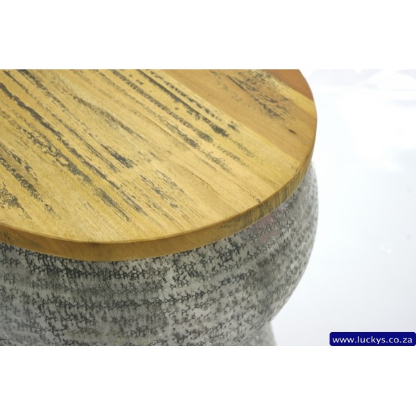 Surya Reclaimed Pyramid Round Table Surya Reclaimed Pyramid Round Table