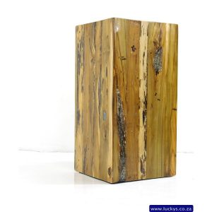 Square Wood and Resin Pedestal