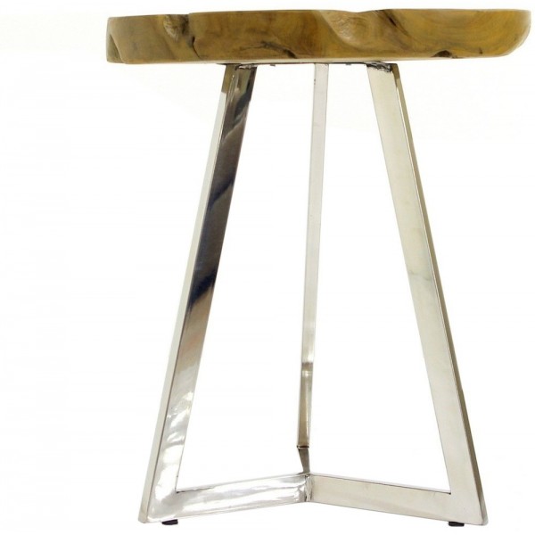 Surya 1011 Tray and Stainless Side Table