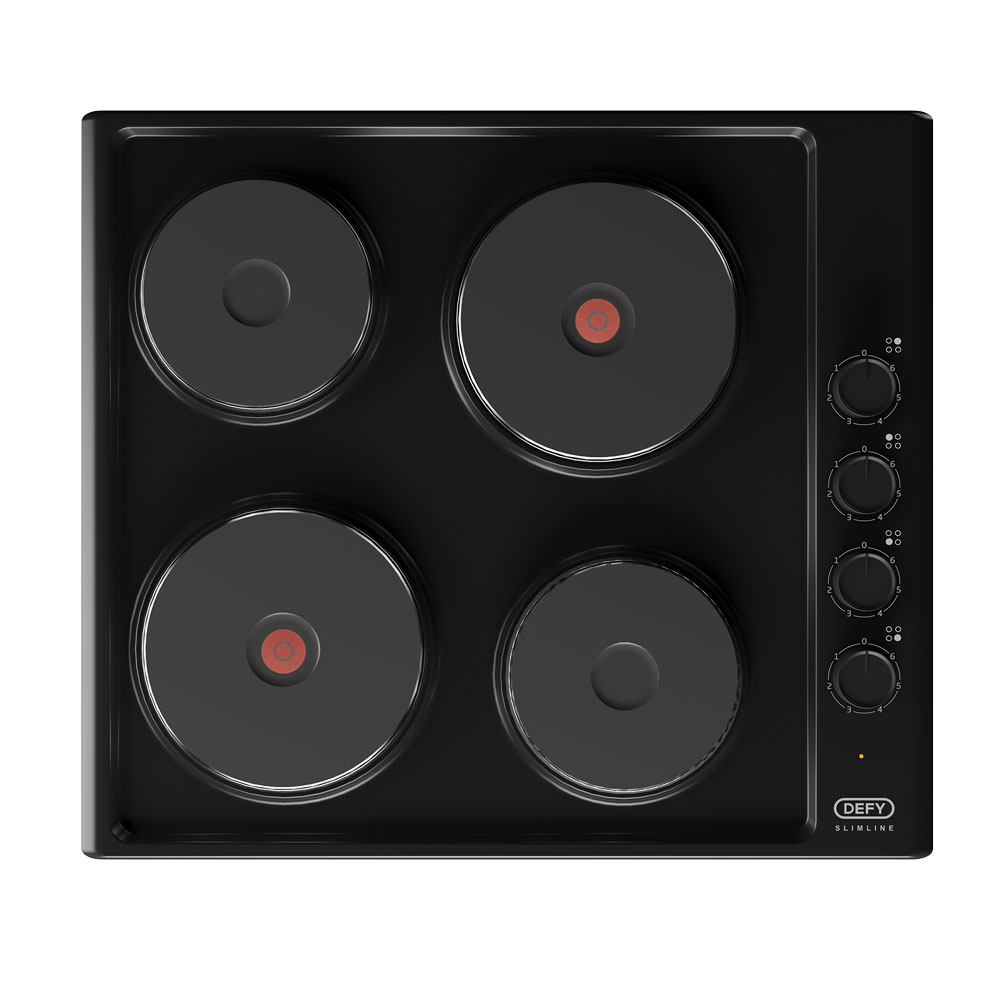 DHD398_01 Defy - Slimline Solid Hob Black - DHD398 - Image 1