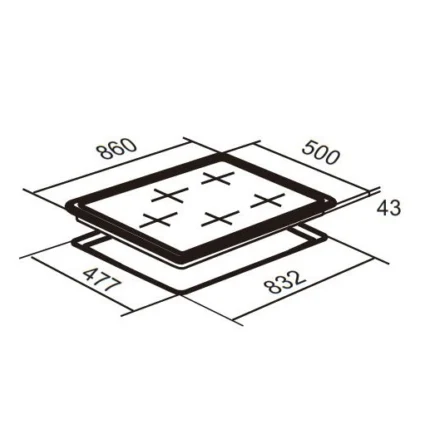 Falco FAL-SSGH-90 5-Burner Gas Hob