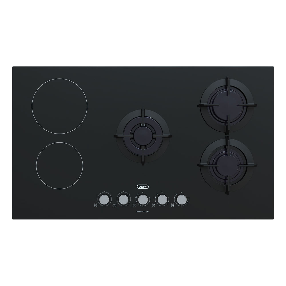 DHG902 Defy - Black Glass Dual Fuel Hob – DHG902 - Image 1