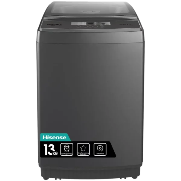 Hisense WTX1302T 13kg Top Loader Silver Luckys Discount Centre