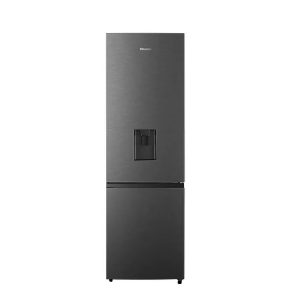 Hisense H370BIT-WD 263L Combi Fridge Titanium Inox