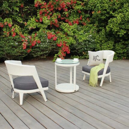 ATC RASF-181 Mia Outdoor White Rattan Set