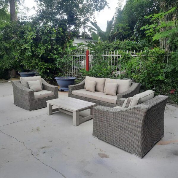 Coastal Stone Outdoor Sofa Set