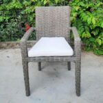 Grey Rattan Patio Armchair