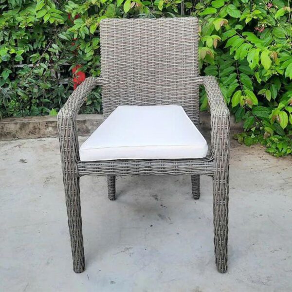 Grey Rattan Patio Armchair