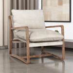 Wooden Cushioned Armchair - Image 3