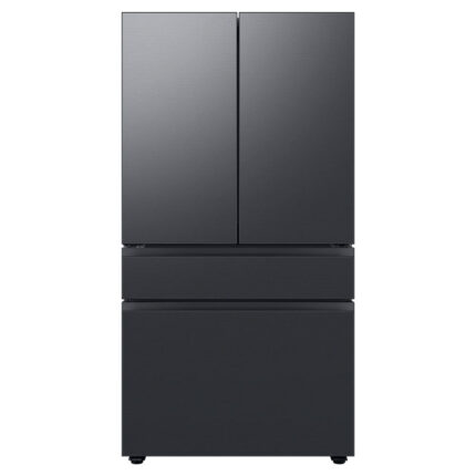 630L Net Bespoke French Door Refrigerator with changeable panels - Matt Black Stainless Steel