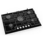 Ferre 5 Burner Gas Hob Black Glass (ED035)
