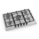 Ferre 5 Burner Gas Hob Black Glass (EL008)