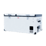 SnoMaster - 92.5L Low Profile Dual Compartment Portable Fridge/Freezer AC/DC - Stainless Steel (SMDZ-LP96D) - Image 3