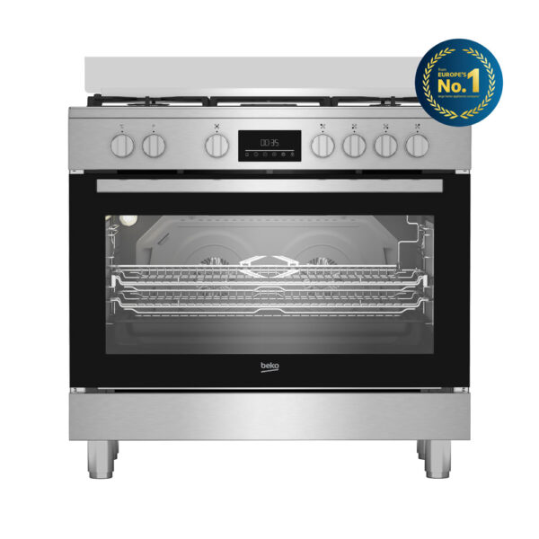 Beko BGTW11225EX Range Cooker – 90cm Stainless Steel