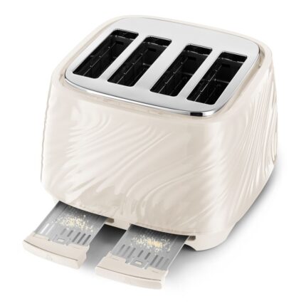 Delonghi - Ballerina Seta : 4 Slice Toaster - Alabaster White - CTDS4003CR