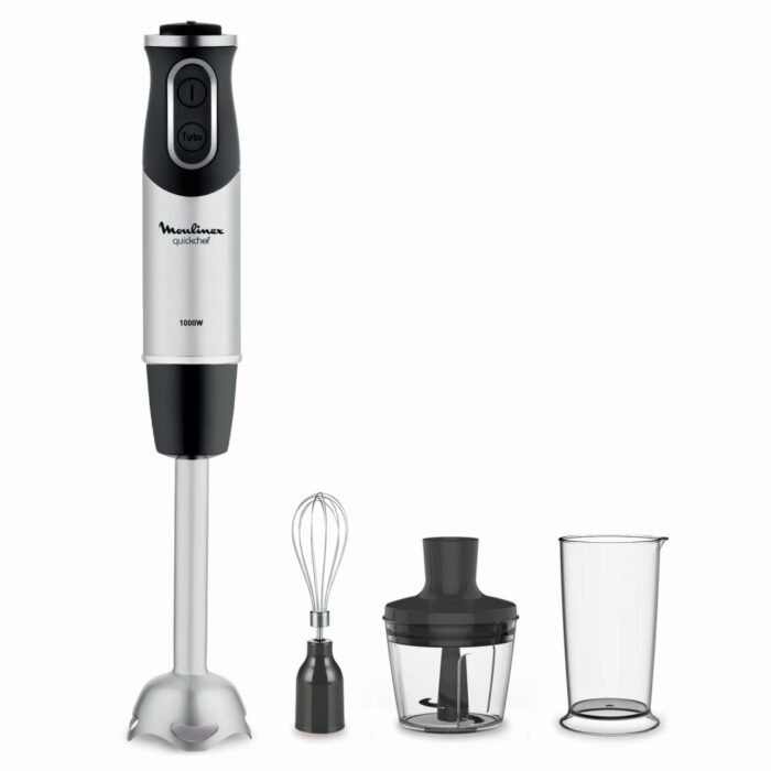 Moulinex - Quickchef 3-in-1 Hand Blender 1000W with Chopper & Whisk - DD673810 - Image 1
