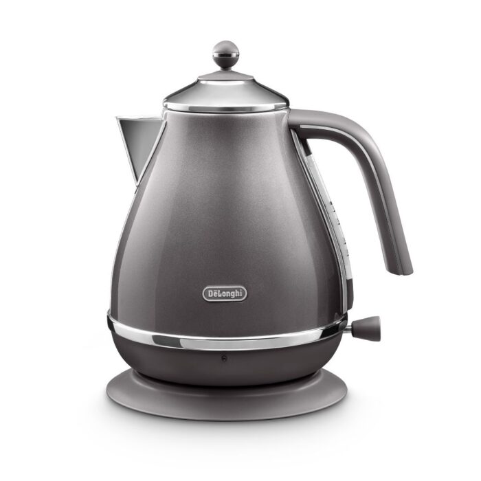Delonghi - Icona Metallics Electric Kettle - Grey - KBOT3001GY - Image 1