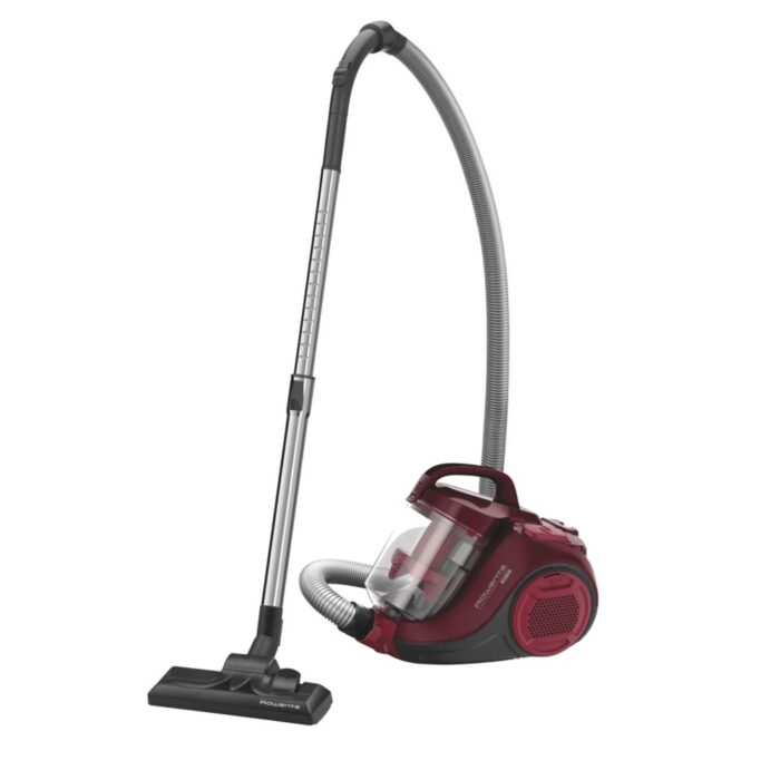 Rowenta Swift Power Cyclonic Bagless Vacuum Cleaner Dark Red with 2 Accessories - Image 1