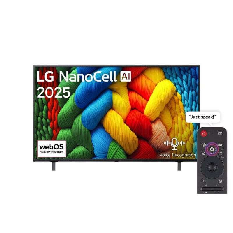 LG - 55 inch NanoCell AI NANO80 4K Smart TV AI Magic remote HDR10 ...
