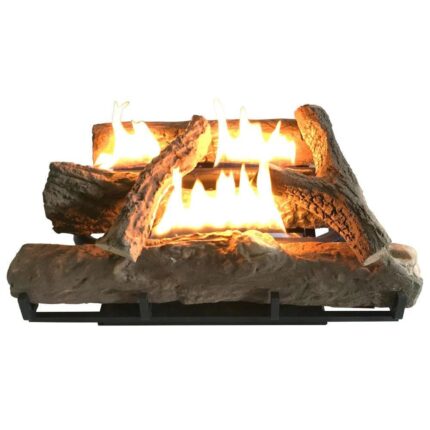 Alva - Log Fireplace Gas Heater 670mm Wide - GFP101
