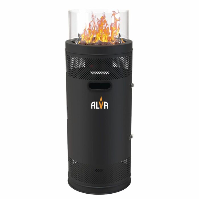 Alva Short Stand Gas Firepit Heater with Lava Stones - GHP38 - Image 1