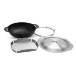 Weber Crafted Wok And Steamer (Cast Iron )