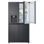 LG - 679L Door-in-Door™ Fridge with UVnano™ and Ice & Water Dispenser in Black Finish - GC-J24FFCBB