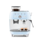 Smeg - Espresso Machine with Grinder Pastel Blue - EGF03PBSA
