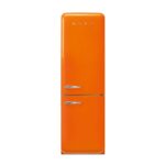 Smeg - 60cm Retro top mount Fridge and Bottom Freezer Orange - FAB32ROR6