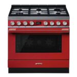 Smeg - 90cm Portofino Design Cooker A+ Red - CPF9GPR
