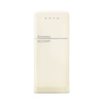 Smeg - 84cm Retro top mount freezer refrigerator Cream - FAB50RCR6