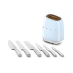 Smeg - Retro Knife Block Set Pastel Blue - KBSF02PB