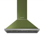 Smeg - 90cm Portofino Wall mounted hood A+ Olive green - KPF9OG