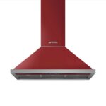 Smeg - 90cm Portofino Wall mounted hood A+ Red - KPF9RD