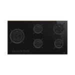 Smeg - 90cm 5-burner Gas on glass Hob - PV695LCNR