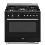 Smeg - 90cm Full gas cooker Glossy Black - SSA91GGBL2