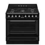 Smeg - 90cm Victoria Design Cooker A Glossy Black - TR90GMBL