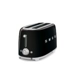 Smeg - 4 Slice Long Compartment Retro Toaster Black - TSF02BLSA