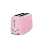 Smeg - 4 Slice Long Compartment Retro Toaster Pastel Pink - TSF02PKSA