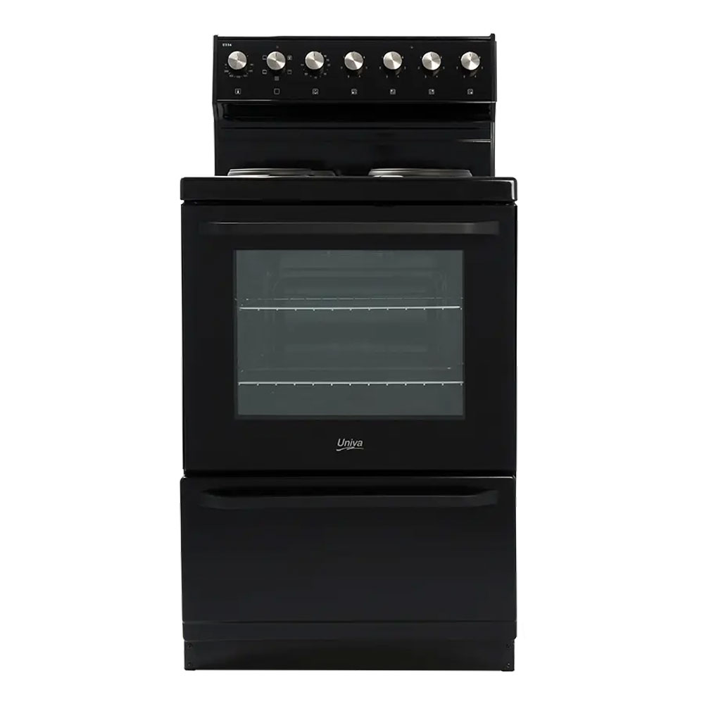 U116B-1 Univa - 4 Plate Utility Drawer Stove Black - U116B-1 - Image 1
