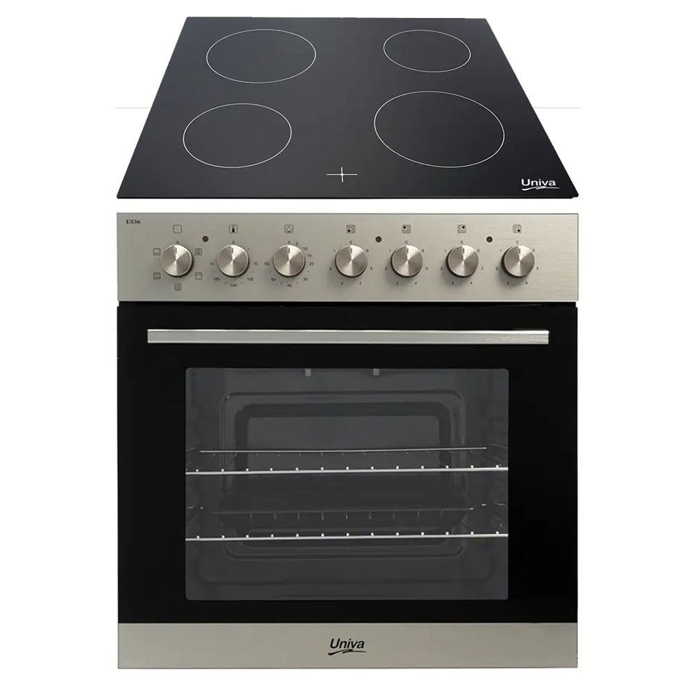 U336CB-1 Univa - Oven and Ceran Hob Set Black - U336CB-1 - Image 1