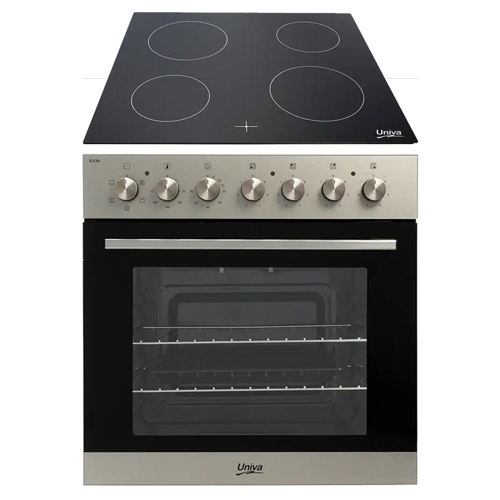 U336CM-1 Univa - Oven and Ceran Hob Set Metallic - U336CM-1 - Image 1