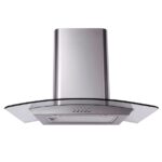 Univa - 60cm Chimney Curved Glass Cookerhood Stainless Steel - U600SCG