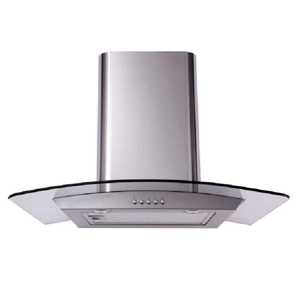 U600SCG Univa - 60cm Chimney Curved Glass Cookerhood Stainless Steel - U600SCG - Image 1