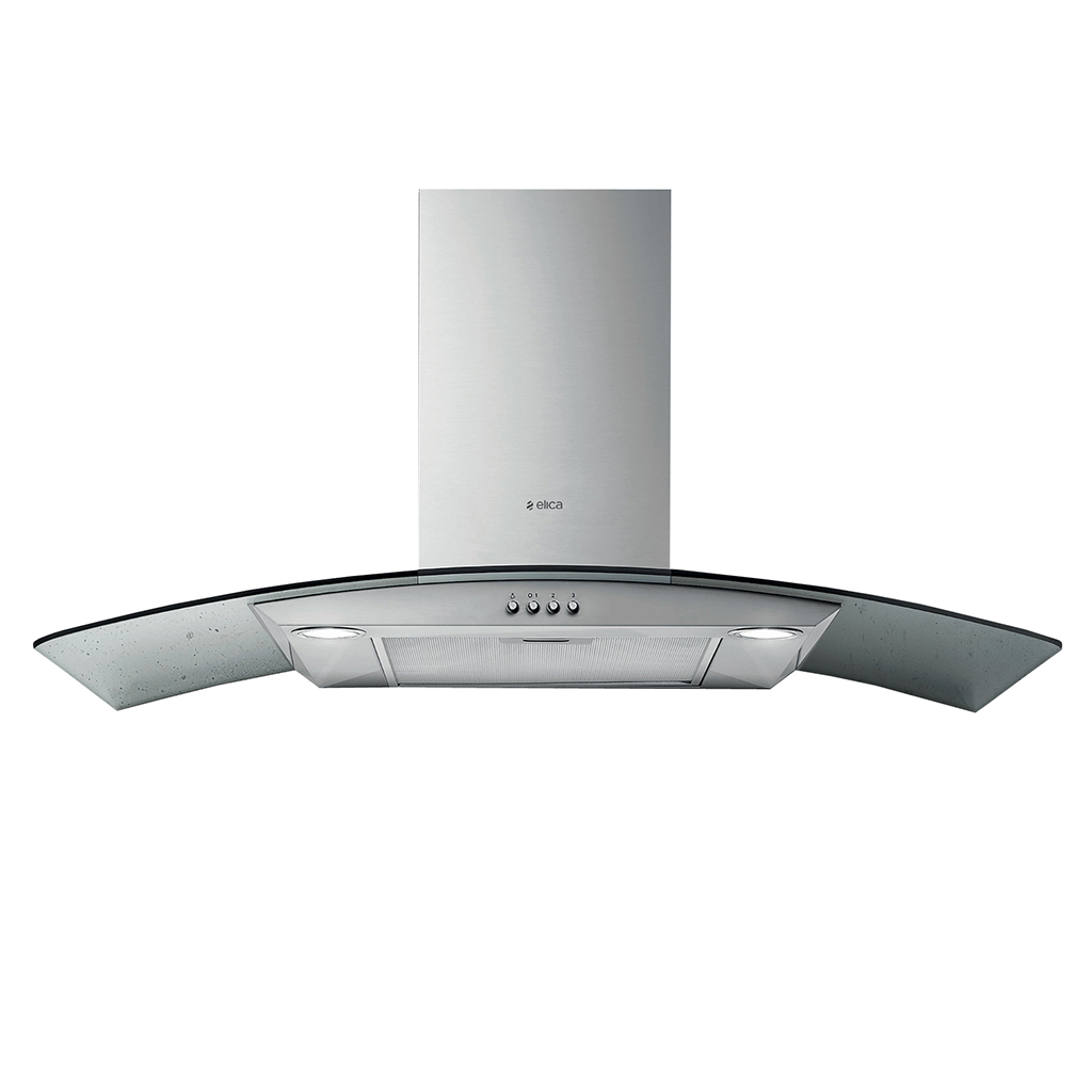 10-CIRCUS90 Elica - 90cm Curved Glass Cooker Hood - S/S - 10/CIRCUS90 - Image 1