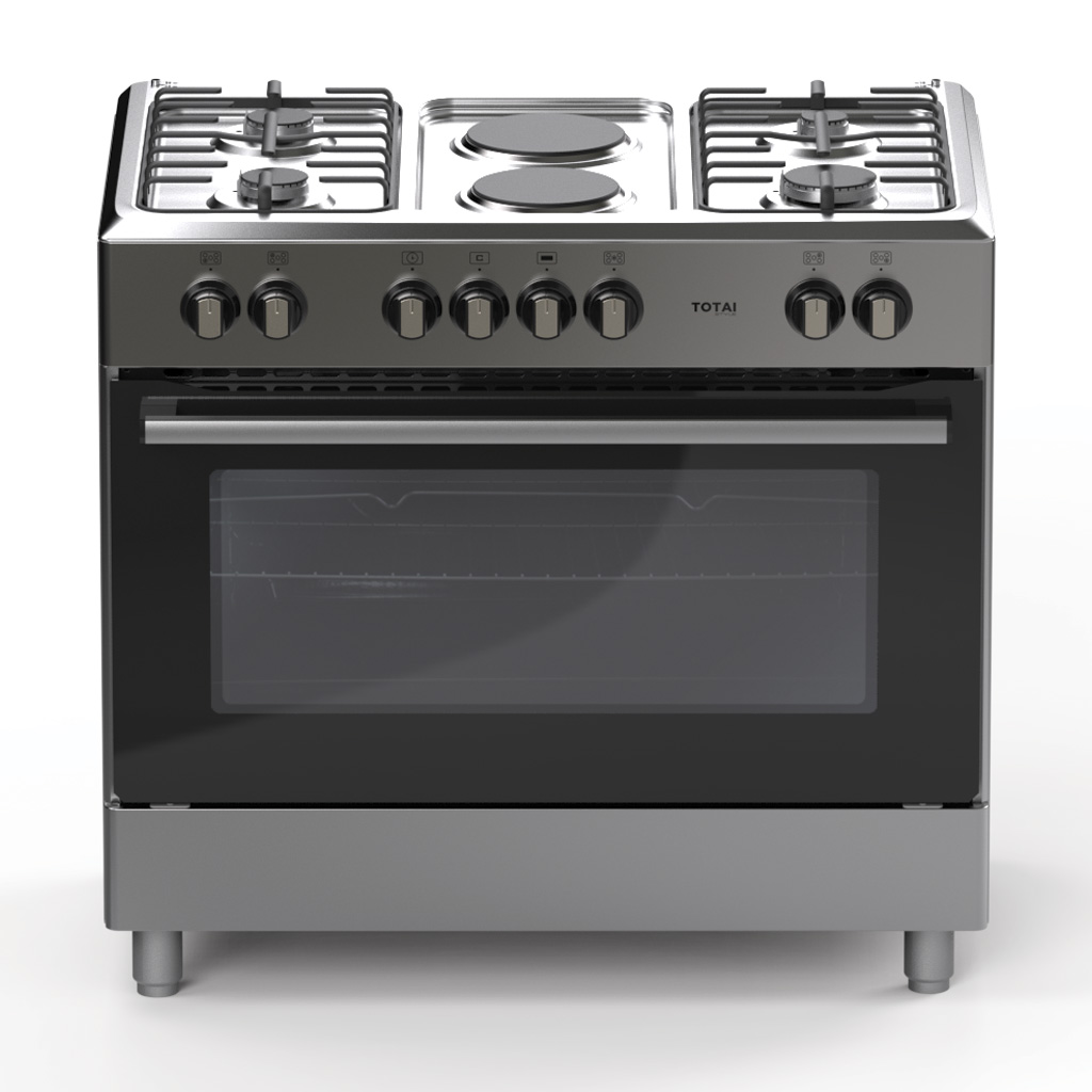 03T900GE Totai Style - 4 Gas 2 Electric Stove Stainless Steel - 03/T900GE - Image 1