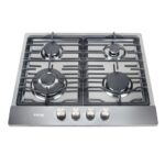 Totai - 4 Burner Gas Hob Black Stainless Steel - 03/TS4BNR-BSS