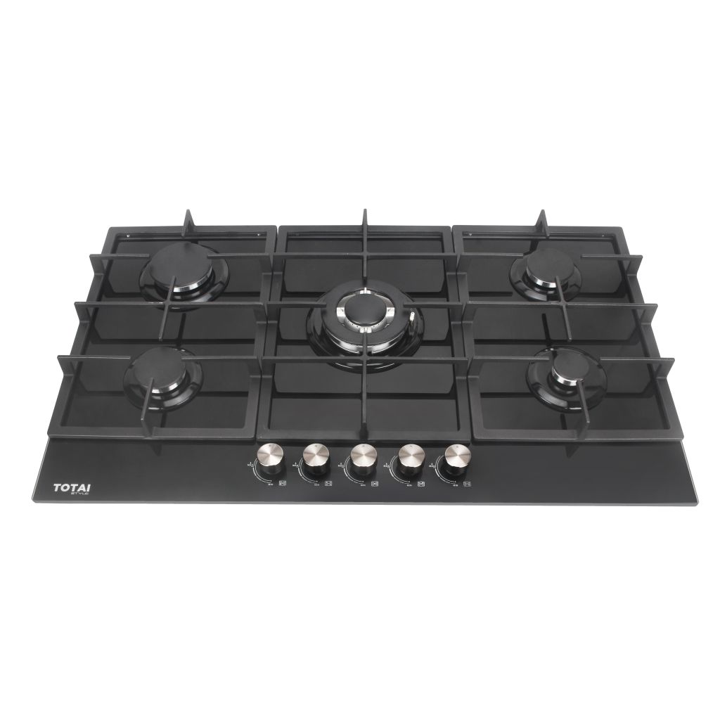 03TS5BNRGG Totai Style - 5 Burner Gas Hob Gas On Glass - 03/TS5BNR-GG - Image 1