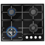 Hisense - 4-Burner Gas on Glass Hob - HHU60GAGB